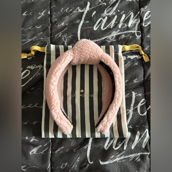 Lele Sadoughi Blush Sherpa Headband - Picture 3 of 5